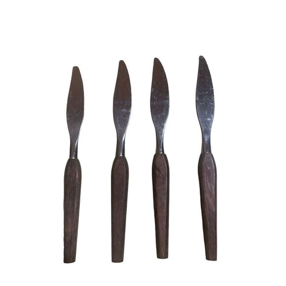 Mid Century modern Fleetwood steak knives set of 4 - Picture 2 of 2
